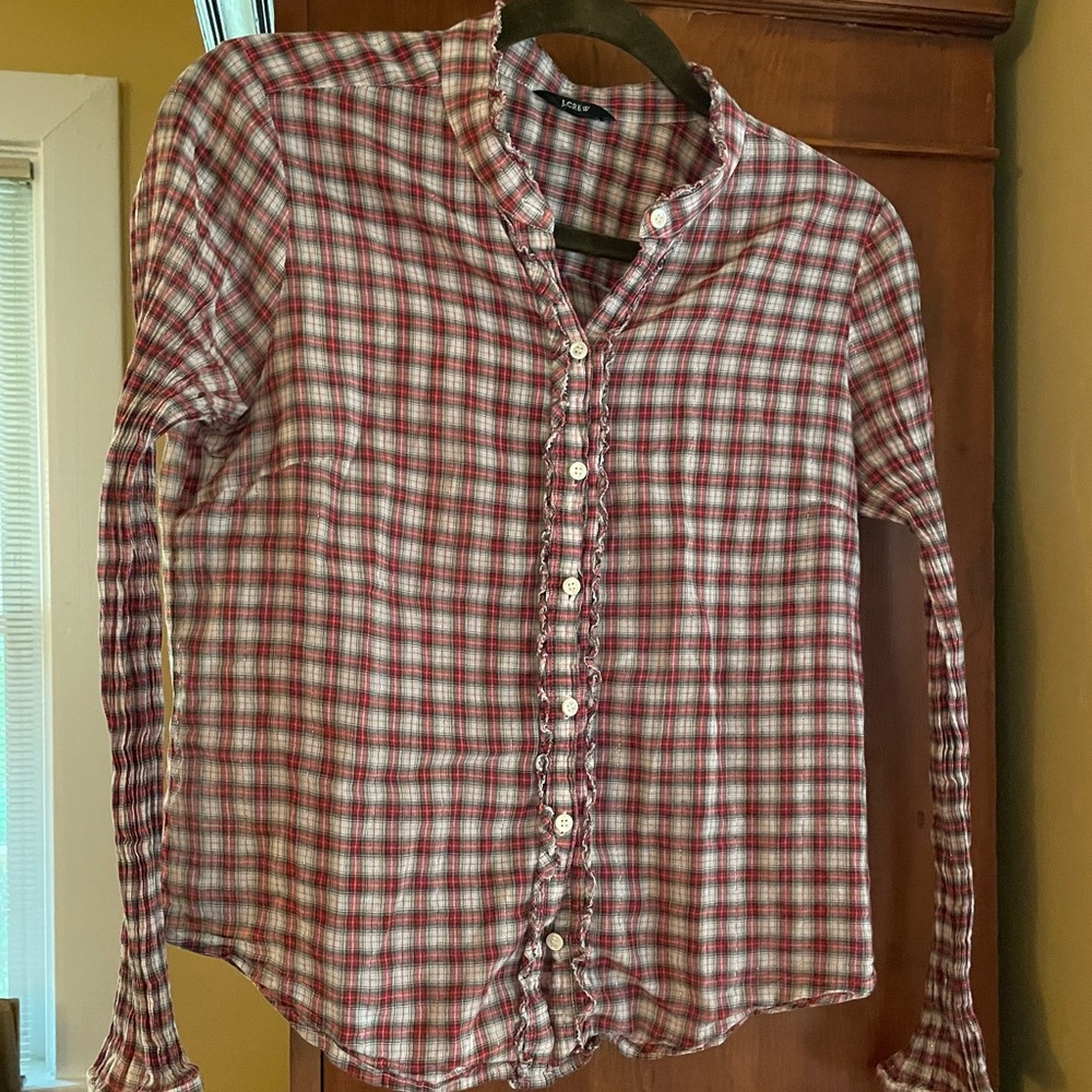 Plaid J. Crew Button-Down Shirt